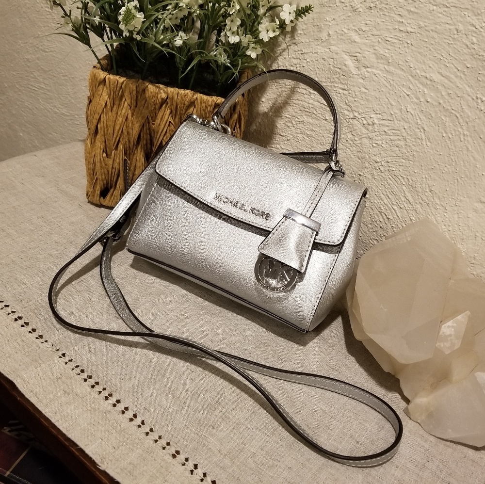 Silver Michael Kors handbag
